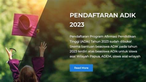 Pendaftaran Beasiswa Adik 2023 Dibuka Ini Syarat Hingga Tahapan Penerimaannya