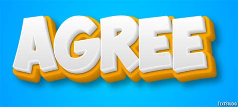 agree text effect  logo design word