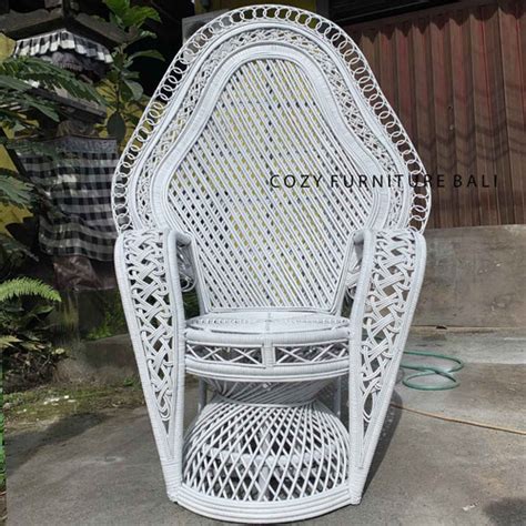 Jual Kursi Raja Merak Rotan Rattan Chair Peacock Kota