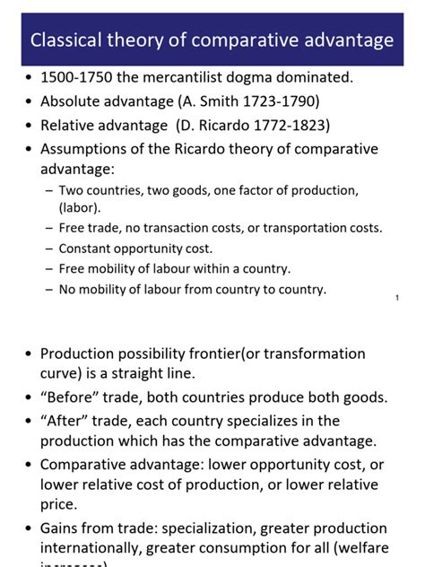 Ricardo | PDF | Comparative Advantage | Cost Of Production Theory Of Value