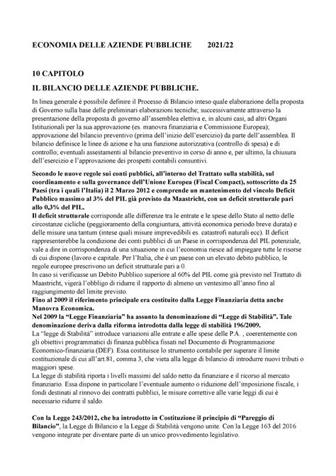 Cap 10 E A P Pag 8 Riassunto Completo Capitolo 10 ECONOMIA DELLE