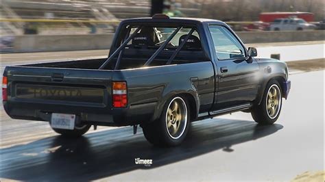 SUPRA TURBO POWERED PICKUP! '94 TOYOTA! 2JZ! STREET TRUCK! BRYON DRAGWAY! - YouTube