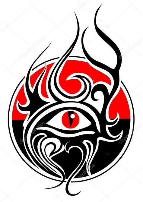 Eye tribal tattoo | Tribal tattoo with eye — Stock Vector ...