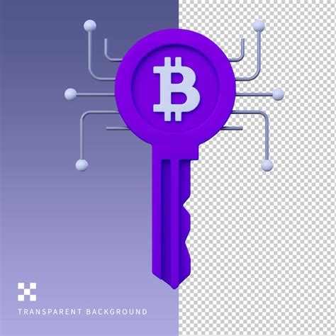 Premium Psd Psd Bitcoin Key D Illustration