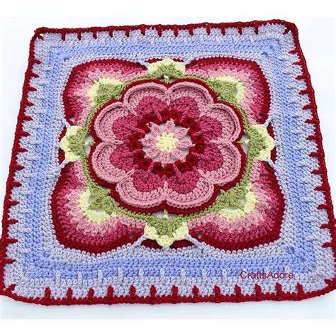 Rose Of Avalon Pattern By Helen Shrimpton Granny Square Crochet