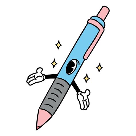 Pen Character Cartoon 20318783 Vector Art At Vecteezy