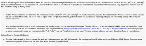 8 5 Identification Of Cations In Solution Ba2 Chegg