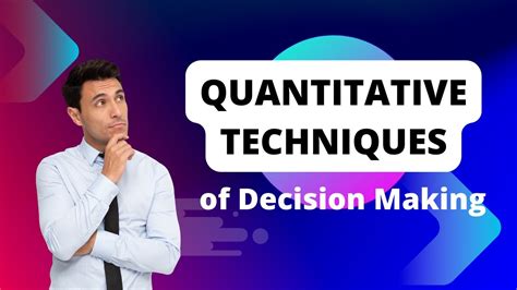 Quantitative Techniques Of Decision Making YouTube