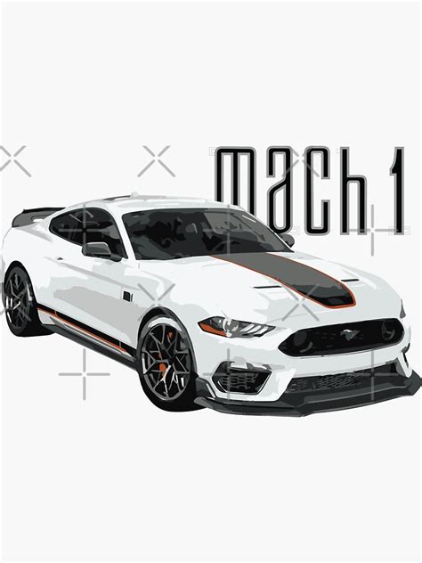 Mach 1 Mustang Gt 50l V8 Sticker By Cowtowncowboy Redbubble