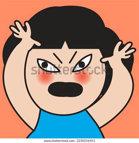 Closeup Portrait Young Woman Angry Eyes Stock Vector (Royalty Free ...