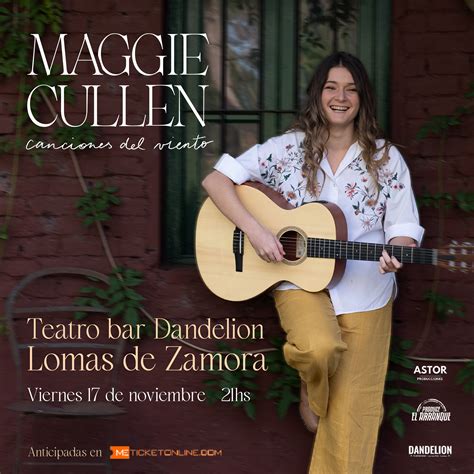 MAGGIE CULLEN En Lomas Venta De Tickets