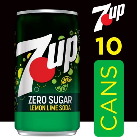 Up Zero Sugar Lemon Lime Caffeine Free Soda Mini Cans Pk Fl