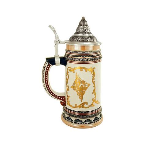 Stein with Gold Leaf Design