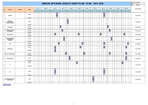 Iqa Plan Sample Audit Business Process Management