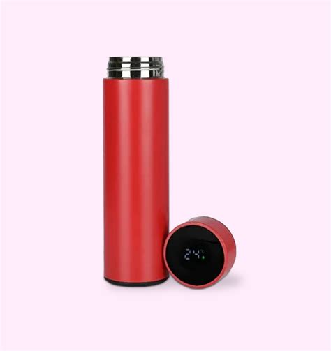 500 Ml Trendy Red Temperature Water Bottle - Joytree Global