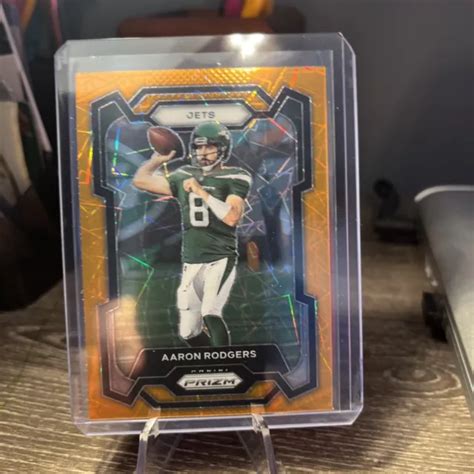 Panini Prizm Aaron Rodgers Orange Lazer Prizm New York Jets