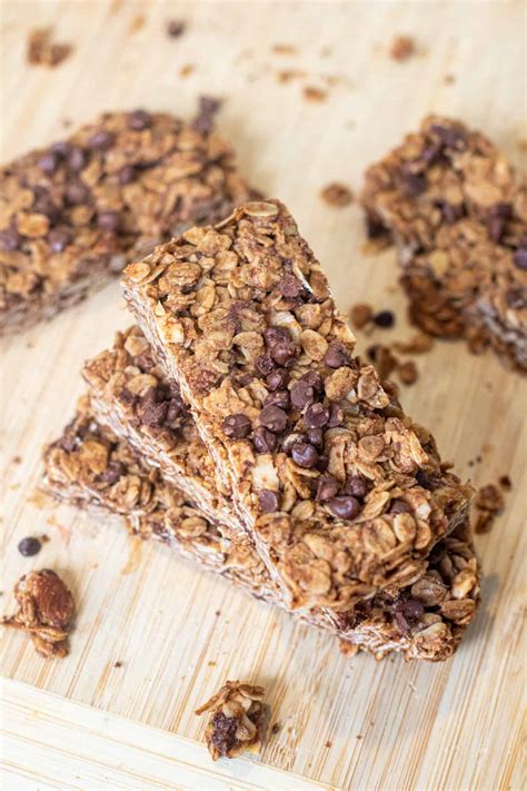 Peanut Butter Chocolate Chip Granola Bars Served From Scratch