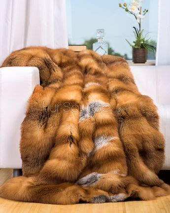 Full Pelt Red Fox Fur Blanket For Luxurious Home Decor At Fursource