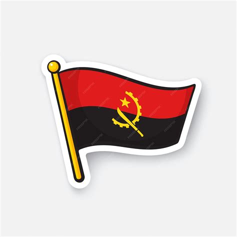 Premium Vector | Vector illustration flag of angola countries in africa