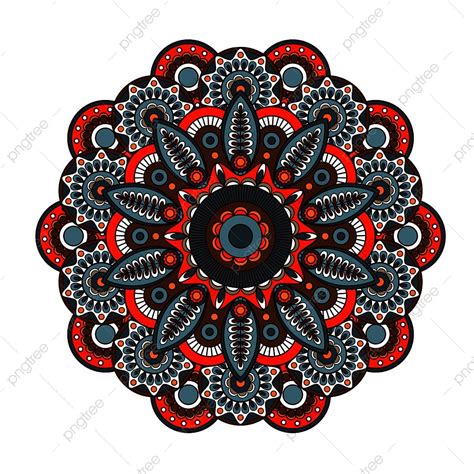 gambar mandala motif bunga seni india motif india floral png