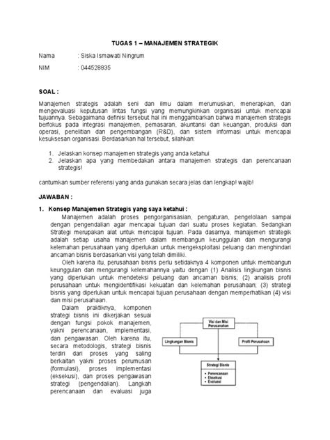 Tugas 1 Manajemen Strategik Pdf