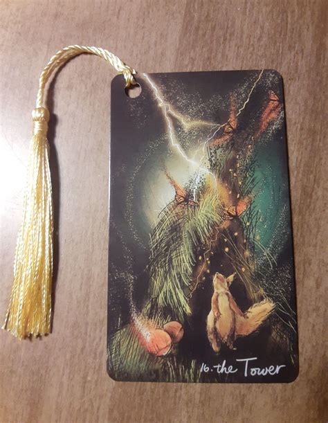 The Tower Light Seer Tarot Bookmark Oracle Card Art Deck Gift