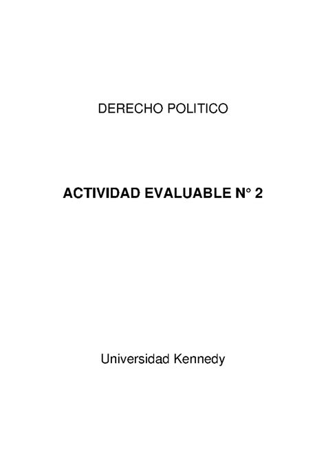 Actividad Derecho Politico Derecho Politico Actividad Evaluable N