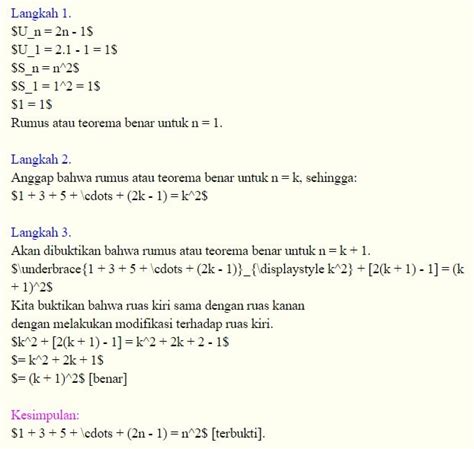 Detail Contoh Soal Induksi Matematika Sederhana Dan Pembahasannya