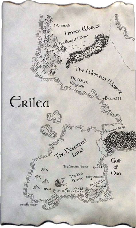 Map of Erilea, Map of the World of Throne of Glass, Sarah J. Maas ...