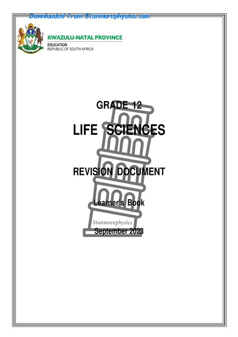 Kzn Lfsc Composite Revision Document Grade Life Sciences