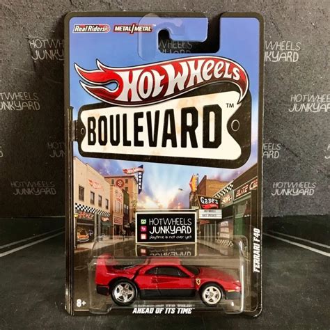 Hot Wheels Boulevard Ferrari F40 Red Real Riders Vhtf Rubber Tires Shopee Malaysia
