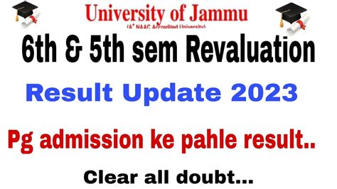 Th Th Sem Revaluation Result Update New Update Of Jammu