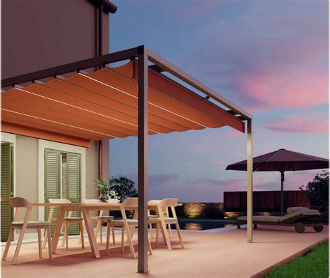 Pergola Alu Adoss E Avec Toile Coulissante