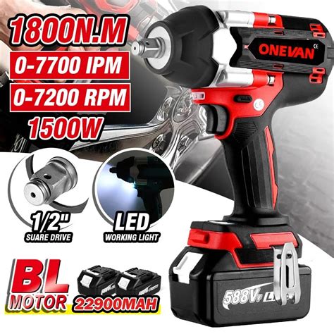 Vf N M Torque Brushless Electric Impact Wrench Rechargable