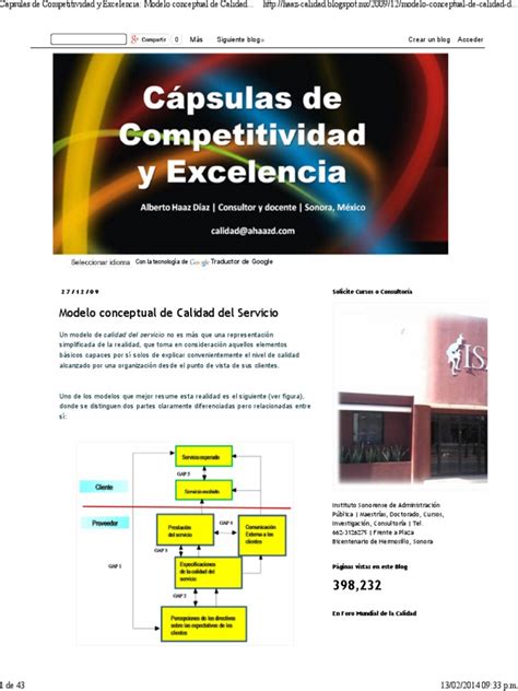 Cápsulas De Competitividad Y Excelencia Modelo Conceptual De Calidad