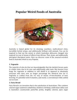 Popular Weird Foods Of Australia Travelguide12 Flip PDF AnyFlip