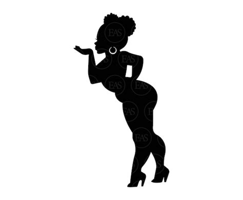 Thick Afro Woman Svg Curvy Mudflap Girl Svg Chubby Trucker Etsy India