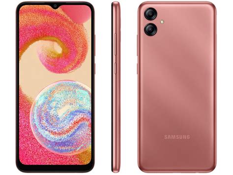 Smartphone Samsung Galaxy A04e 64GB Cobre 4G Octa Core 3GB RAM 6 5 Câm