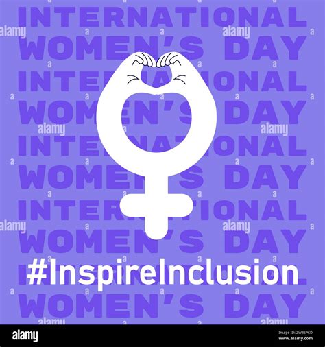 Inspire Inclusion Banner International Womens Day Vector Illustration Stock Vector Image And Art