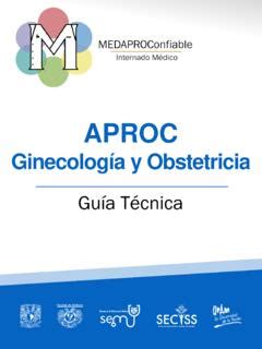 APROCs GINECOLOGÍA Y OBSTETRICIA GUÍA TÉCNICA UNAM aprocs ginecolog