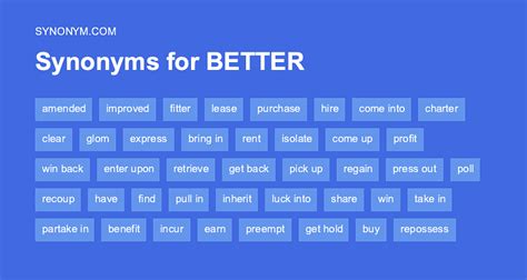 Another Word For Better Synonyms And Antonyms