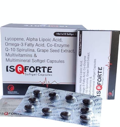 ISQ FORTE Lycopene Coenzyme Q10 Multivitamin Capsule Health India