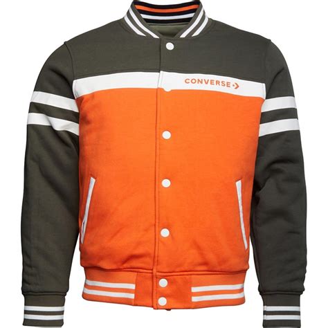 Buy Converse Mens Star Chevron Reversible Baseball Jacket Surplus