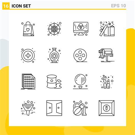 Collection Of 16 Universal Line Icons Icon Set For Web And Mobile