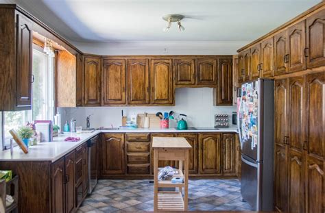 How To Stain Oak Cabinets Without Sanding Home Cabinets