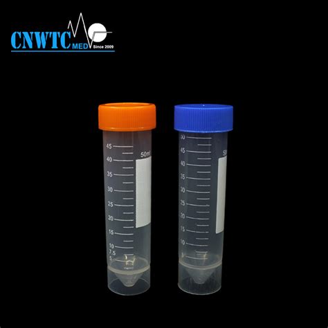 Laboratory Sterile PP Centrifuge Tube 50ml Self Standing Conical Bottom