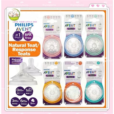 Philips Avent Natural Teat Philip Avent New Response Teat 2pcs Pack