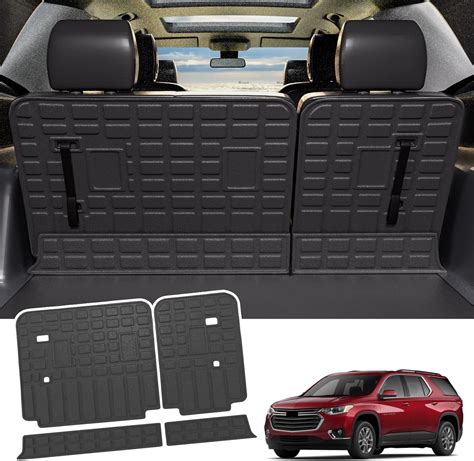 Xipoqix Backrest Mat Compatible With 2018 2024 Chevy Traverse Trunk Mat Tpe Cargo