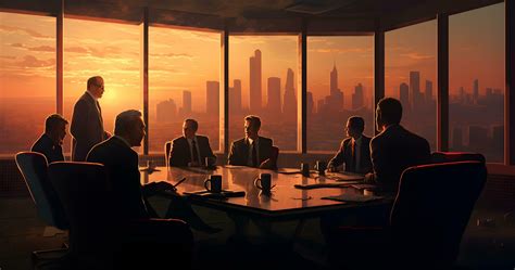 Business Meeting Office Background Generative Ai Stock Photo