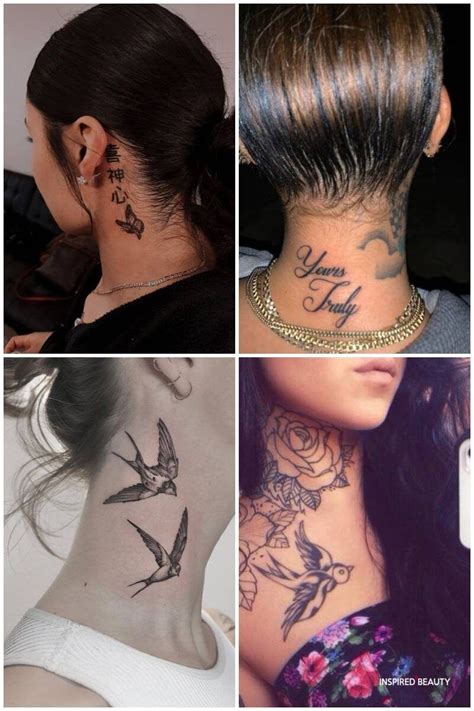 29 Coolest Neck Tattoos For Women Simple And Bold Inspired Beauty Neck Tattoos Women Back